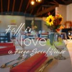 Fall Wedding Table Scape in Wedding Venue